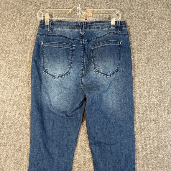 Curve Appeal Jeans Womens 30 Blue Medium Wash Stretch Skinny Casual - Picture 10 of 10